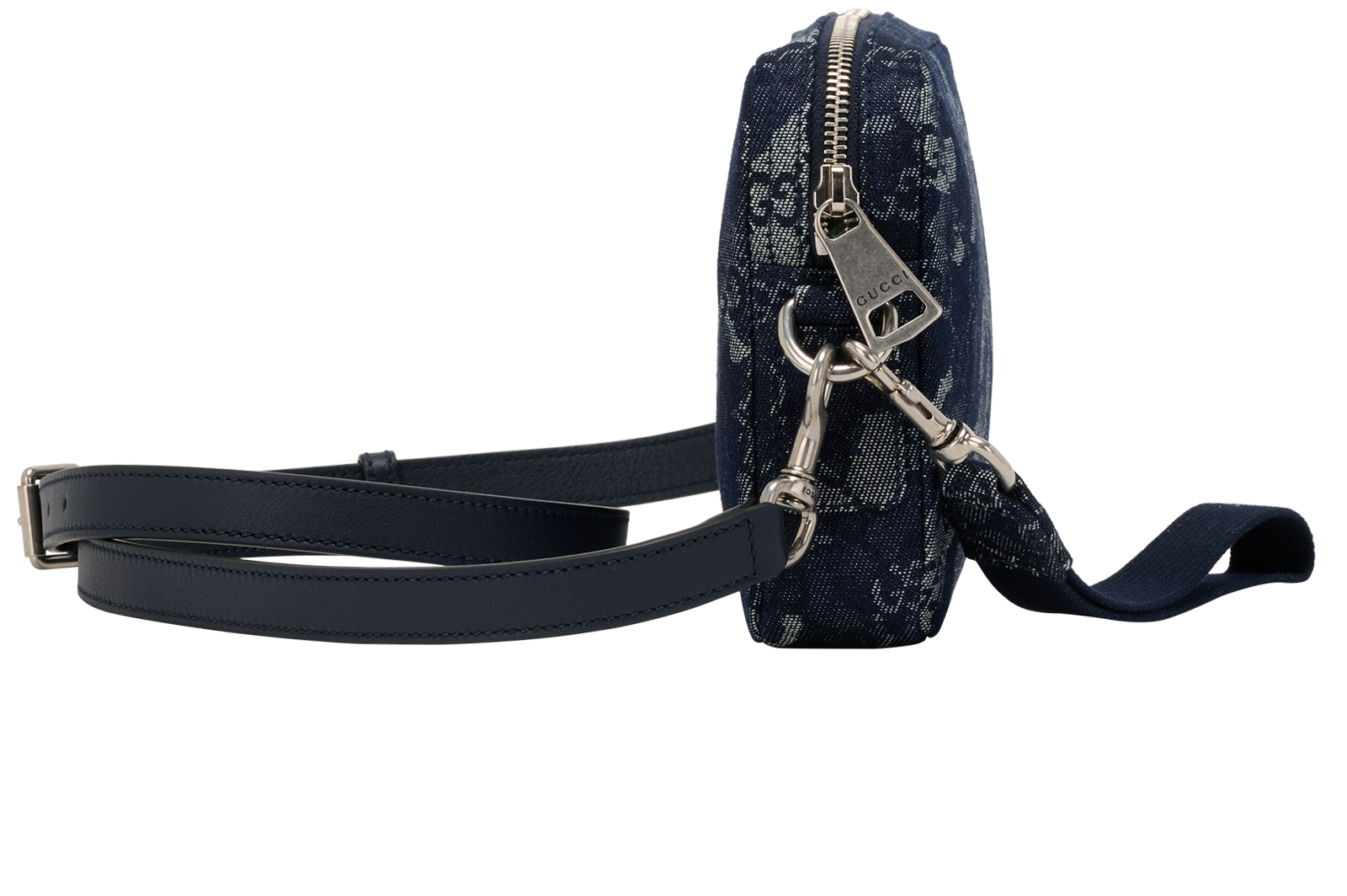 GG Camouflage Crossbody, &pound;750, Handbags, Navy, Denim, Side view